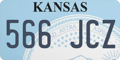 KS license plate 566JCZ