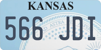 KS license plate 566JDI