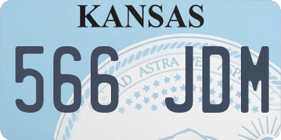 KS license plate 566JDM