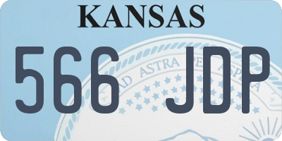 KS license plate 566JDP