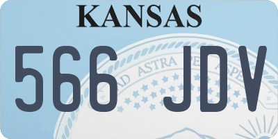 KS license plate 566JDV