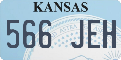 KS license plate 566JEH