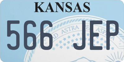 KS license plate 566JEP
