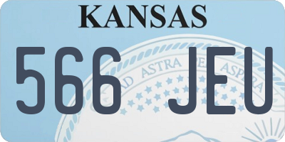 KS license plate 566JEU