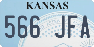 KS license plate 566JFA