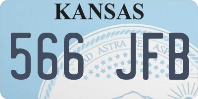 KS license plate 566JFB