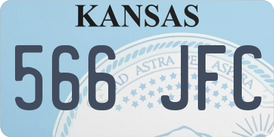 KS license plate 566JFC