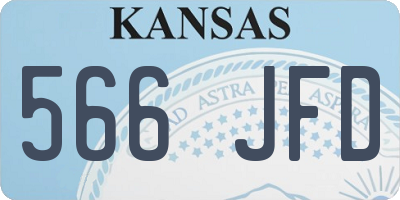 KS license plate 566JFD