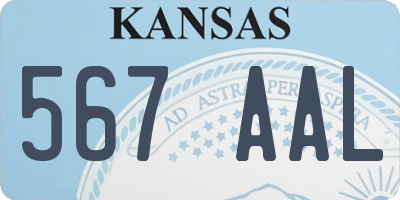 KS license plate 567AAL