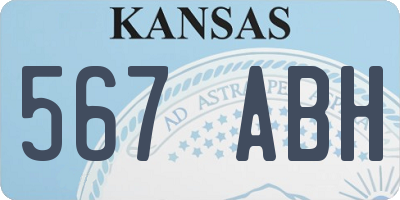 KS license plate 567ABH