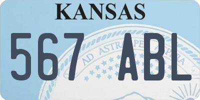 KS license plate 567ABL