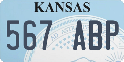 KS license plate 567ABP