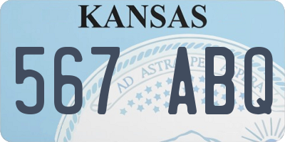 KS license plate 567ABQ
