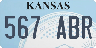 KS license plate 567ABR