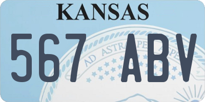 KS license plate 567ABV