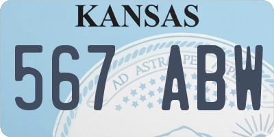 KS license plate 567ABW