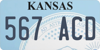KS license plate 567ACD