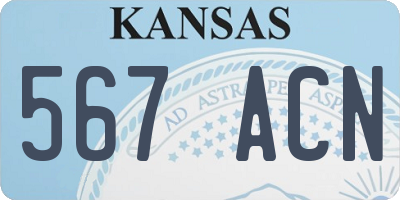 KS license plate 567ACN