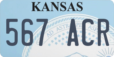 KS license plate 567ACR