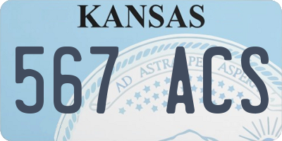 KS license plate 567ACS