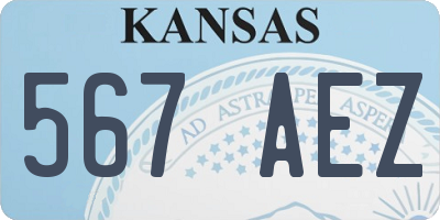 KS license plate 567AEZ