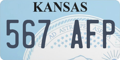 KS license plate 567AFP