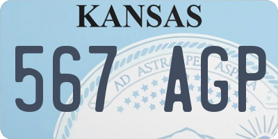 KS license plate 567AGP