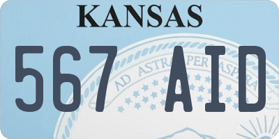 KS license plate 567AID