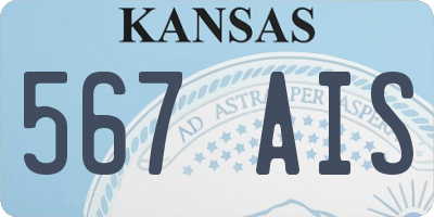 KS license plate 567AIS