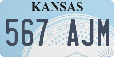KS license plate 567AJM