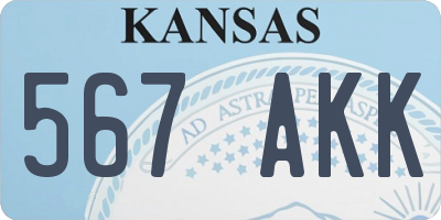 KS license plate 567AKK