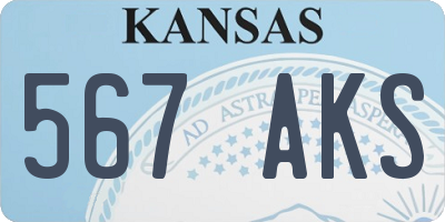 KS license plate 567AKS