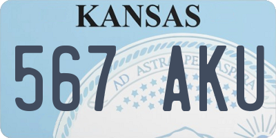 KS license plate 567AKU