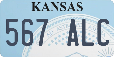 KS license plate 567ALC
