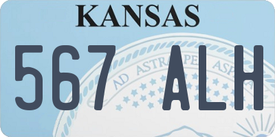 KS license plate 567ALH