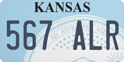 KS license plate 567ALR