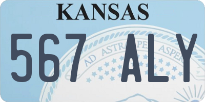 KS license plate 567ALY
