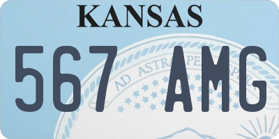 KS license plate 567AMG