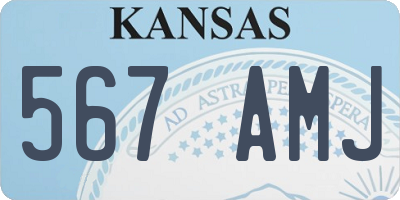 KS license plate 567AMJ