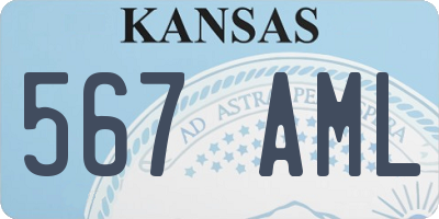 KS license plate 567AML