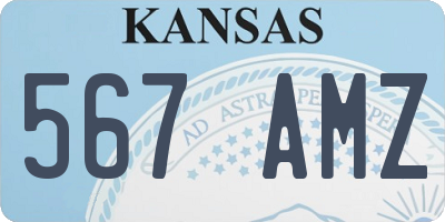 KS license plate 567AMZ