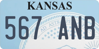 KS license plate 567ANB