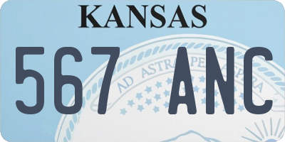KS license plate 567ANC