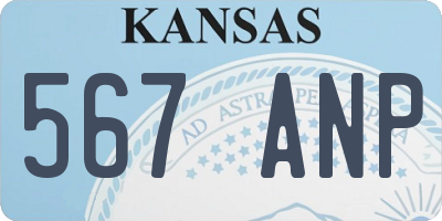 KS license plate 567ANP
