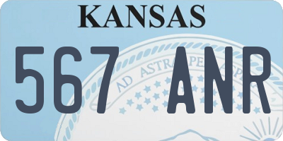 KS license plate 567ANR