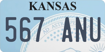 KS license plate 567ANU