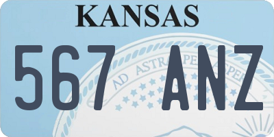 KS license plate 567ANZ