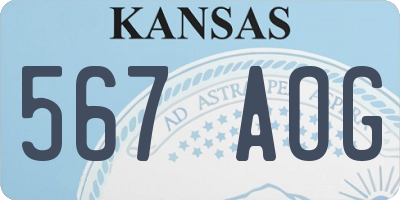 KS license plate 567AOG
