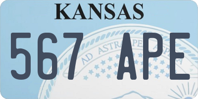 KS license plate 567APE