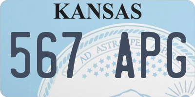 KS license plate 567APG